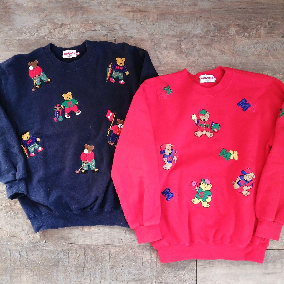 ミキハウス MIKIHOUSE レトロ トレーナー 2枚セット ジュニアM - メルカリ