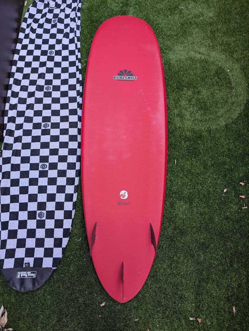 DUALSHIFTサーフボード 6'6”198cm レッド/ブルー