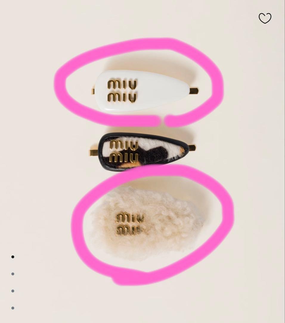 miumiu ヘアクリップセット miu miu（ミュウミュウ） ヘアクリップ 5IF144 2DTU レディース 3点