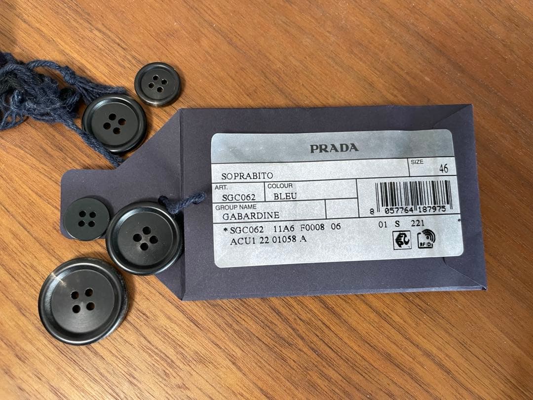 ☆22SS Prada プラダ トレンチコート 46 美品 ネイビー - メルカリ