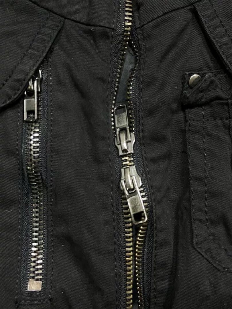 Y2Kパンク ロック ハイネック ジャケット 黒 V系 地雷系 ボンテージ