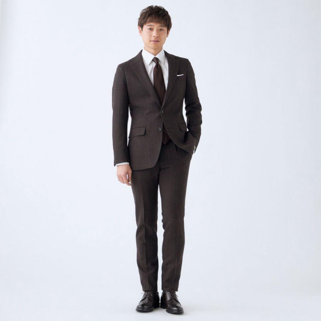ブラウンスーツ　秋冬　ストライプ 日本人に似合うブラウンスーツにチャレンジ！【オーダースーツ広島