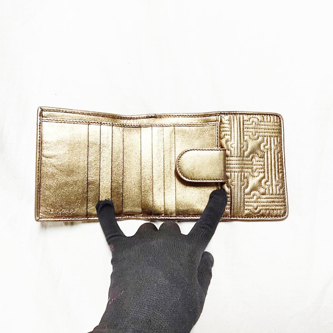希少 ブルガリ 折財布 パレンテシ BVLGARI ゴールド 廃盤 クリップ開閉