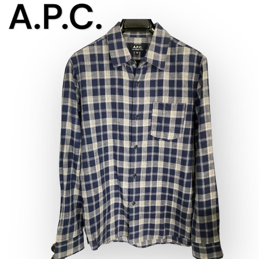 A.P.C. アーペーセー 長袖シャツ ネルシャツ チェック柄 XS - メルカリ