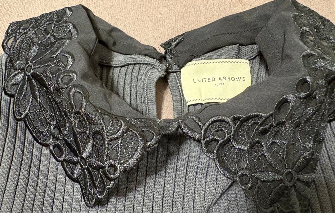 新品未使用】ロングスリーブニットレース付け襟ユナイテッドアローズ