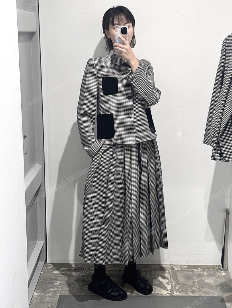 AD2024 コムデギャルソン ガールGIRL 丸襟ベロアポケットジャケット