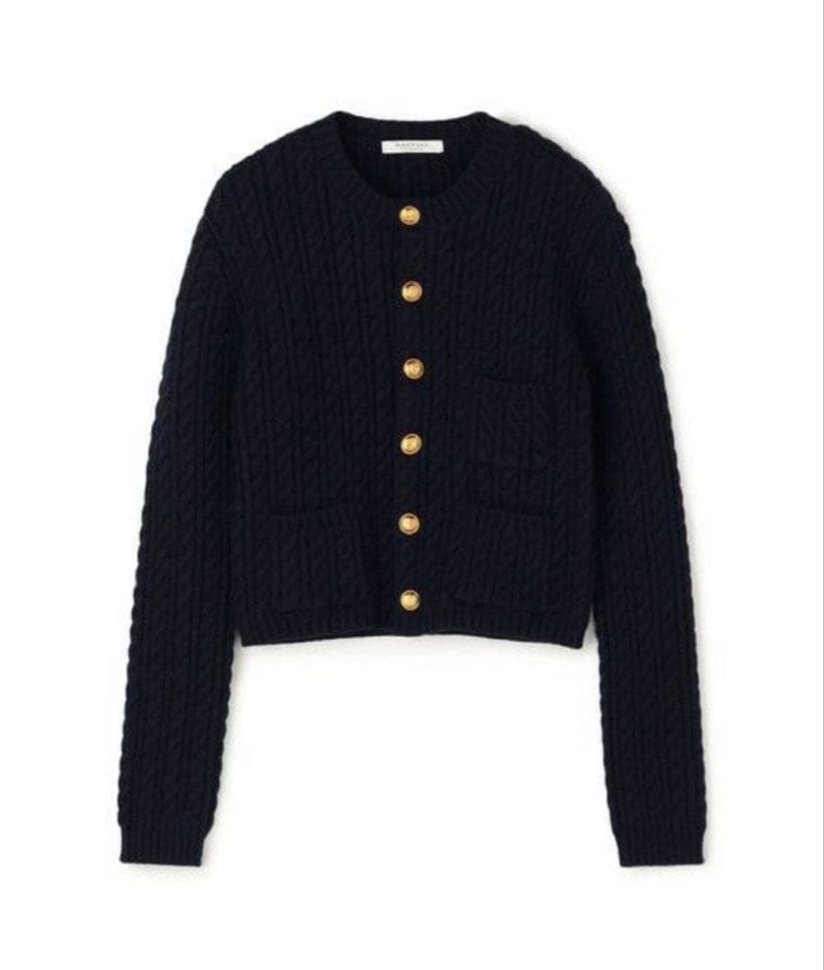 未使用品】TOMORROWLAND マカフィー ネイビー ニットカーディガン