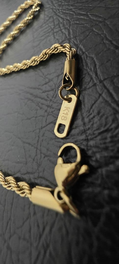 ロープチェーン60cm ゴールドフィルド加工 k18刻印あり - メルカリ