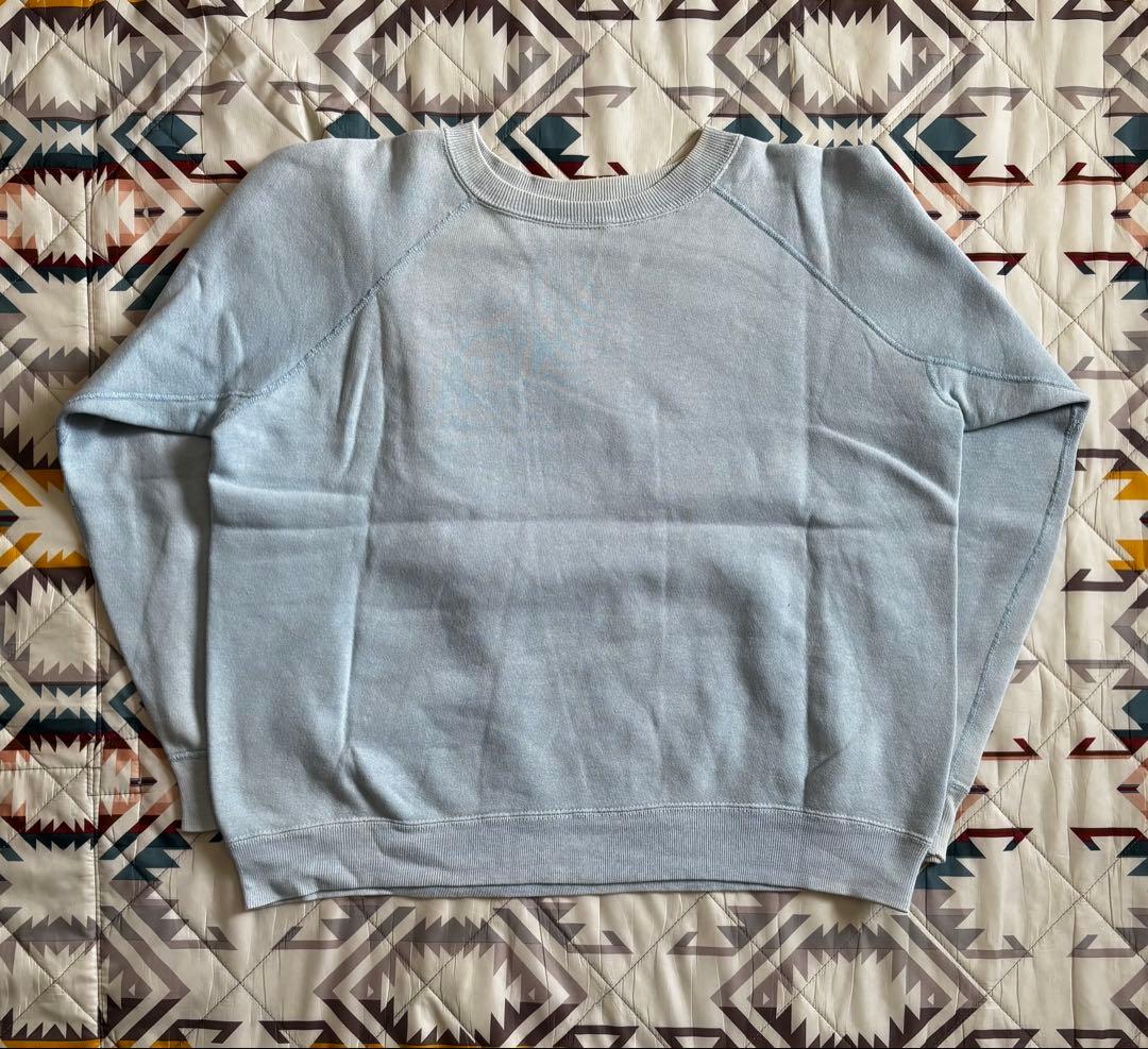 さ*ち様 60s ヴィンテージスウェット ヴィンスウェ 水色 ラグラン