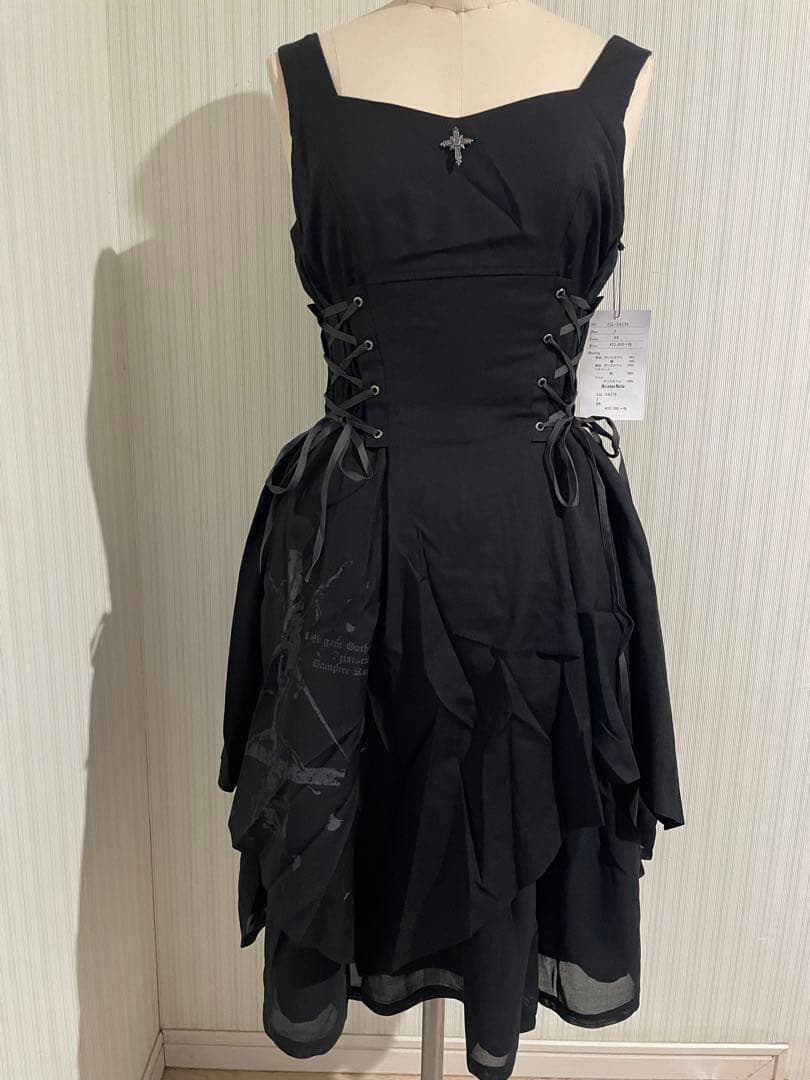 モワメームモワティエ　フォールクロスプリントロングジャンパースカート　新品 Moi-même-Moitié（モワ・メーム・モワティエ）新作コレクションの発売