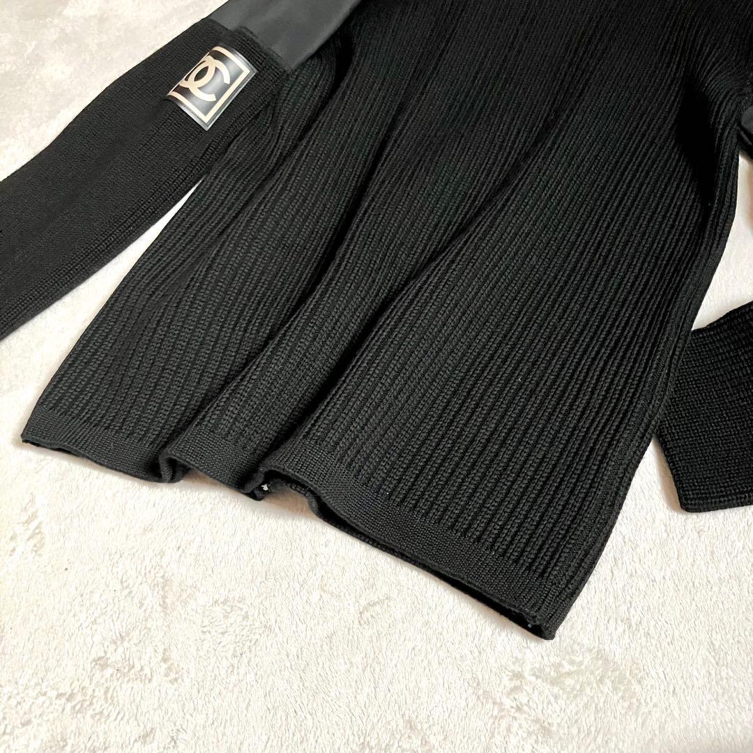 美品]CHANEL シャネル スポーツライン ニットジャケット ココマーク