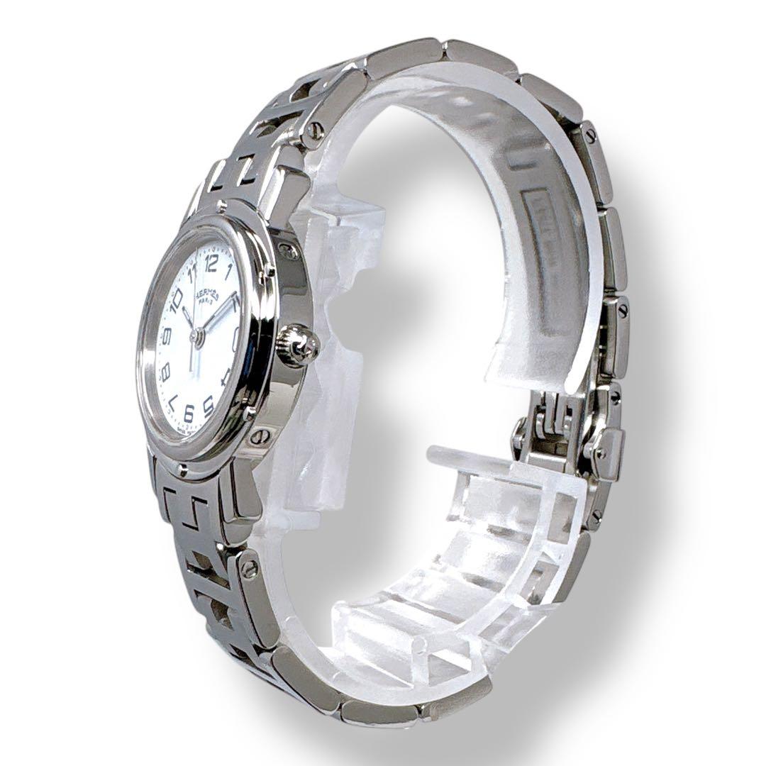 エルメス クリッパー CL4.210 Dバックル ホワイト レディース 腕時計