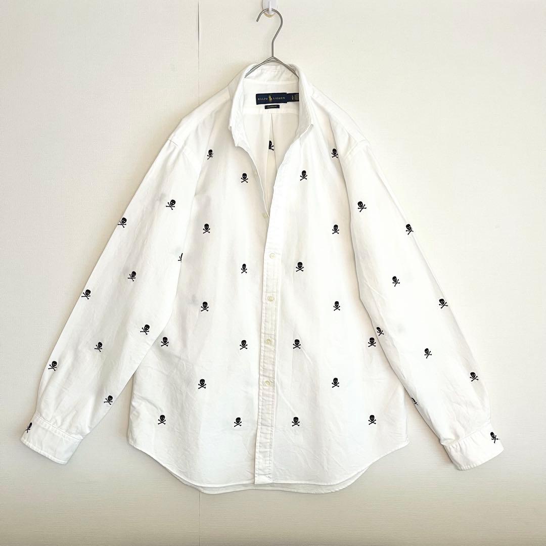 超レア☆未使用に近い】ラルフローレンスカル刺繍ボタンダウンシャツ