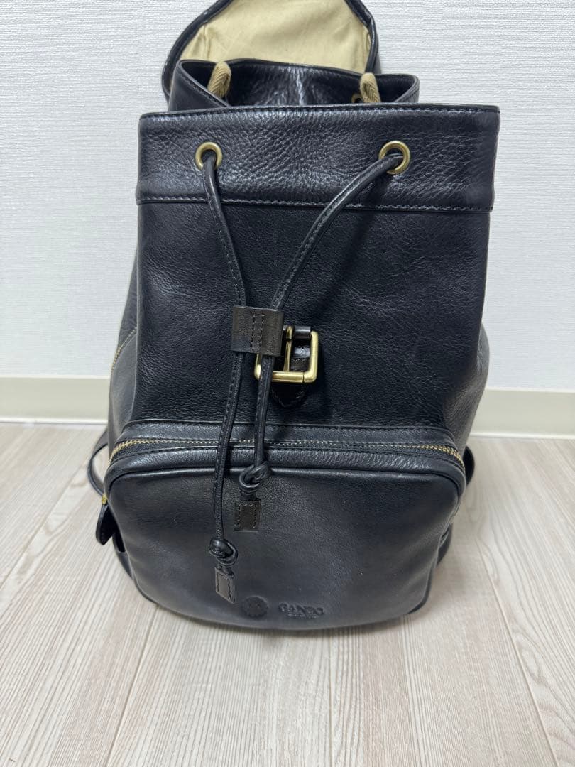 短時間使用 レザー未使用に近い GANZO 7QS-H レザーリュック ガンゾ