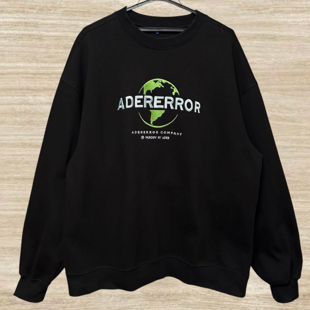 超美品 アドエラー ADERRROR ブラック トレーナー M - メルカリ