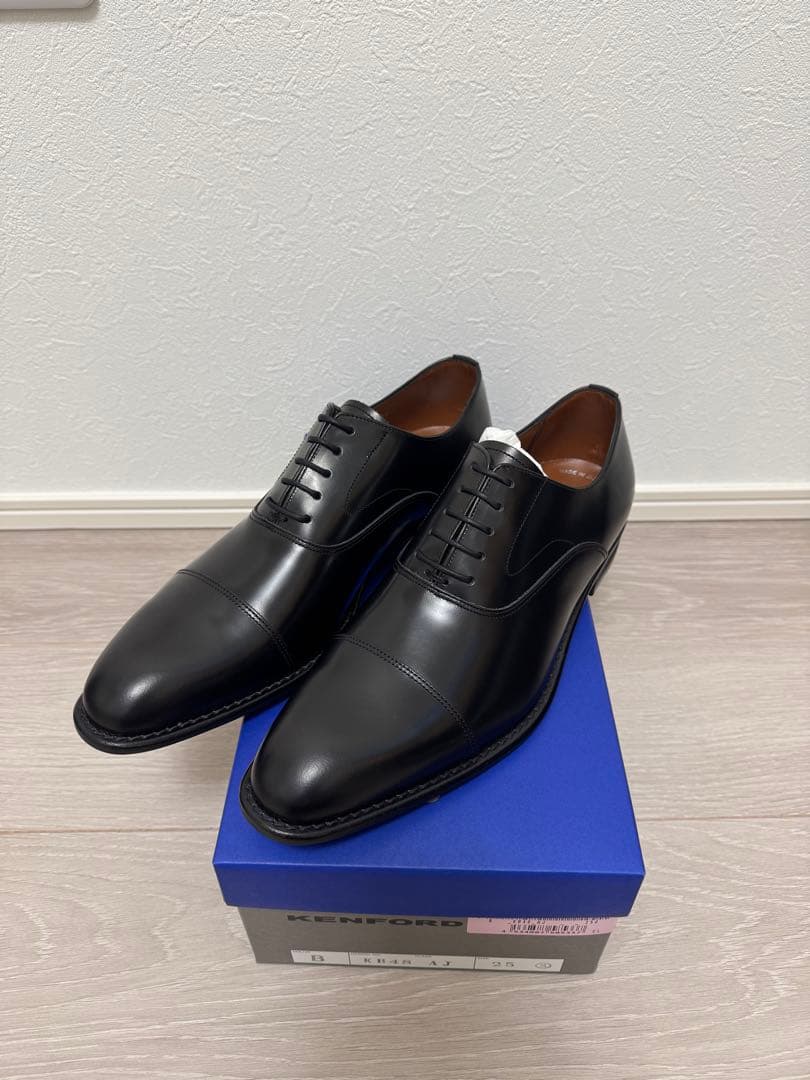 【未使用】KENFORD KB48 AJ ストレートチップ 黒 25cm 日本製 KENFORD（ケンフォード） KENFORD KB48 AJ ブラック ストレートチップ