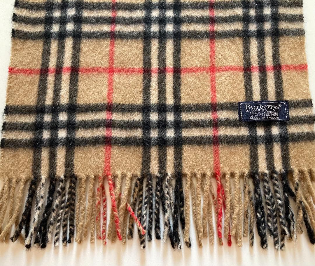 BURBERRY ノバチェック カシミヤ100% マフラー 英国製 - メルカリ