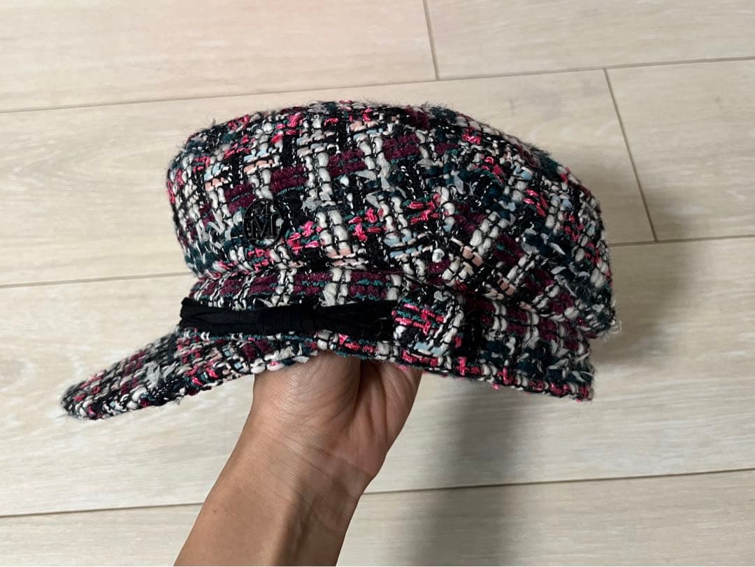 メゾンミッシェル ツイードキャスケット Mの通販はau PAY マーケット