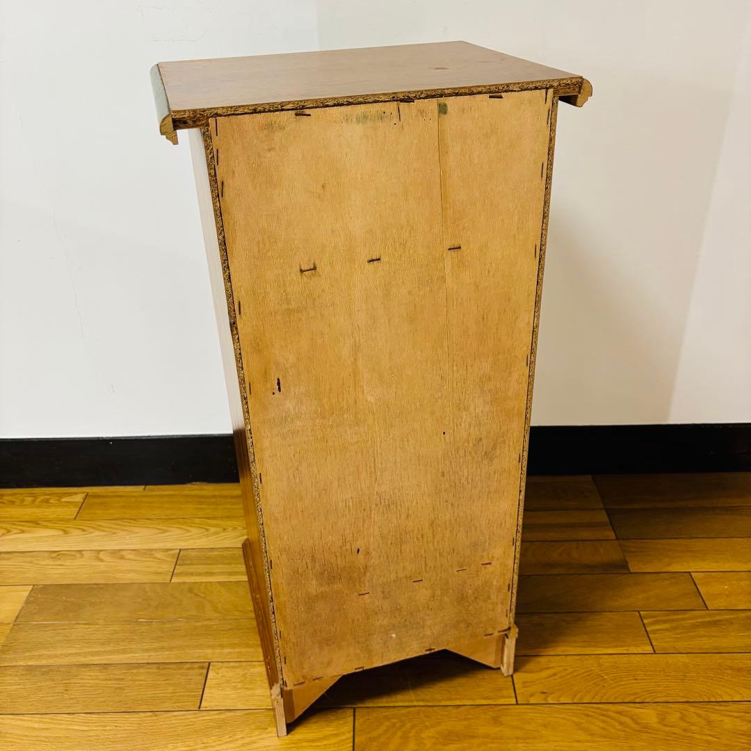 サイドチェスト】イタリア 木製 象嵌細工 収納 引出 花台 飾り台