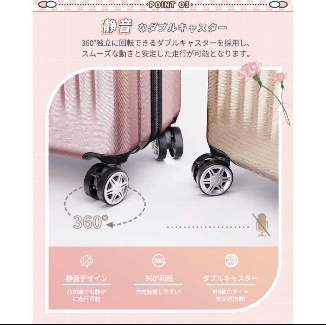 新品未使用 New Trip ピンク中型キャリーケース M 24インチ4～6泊