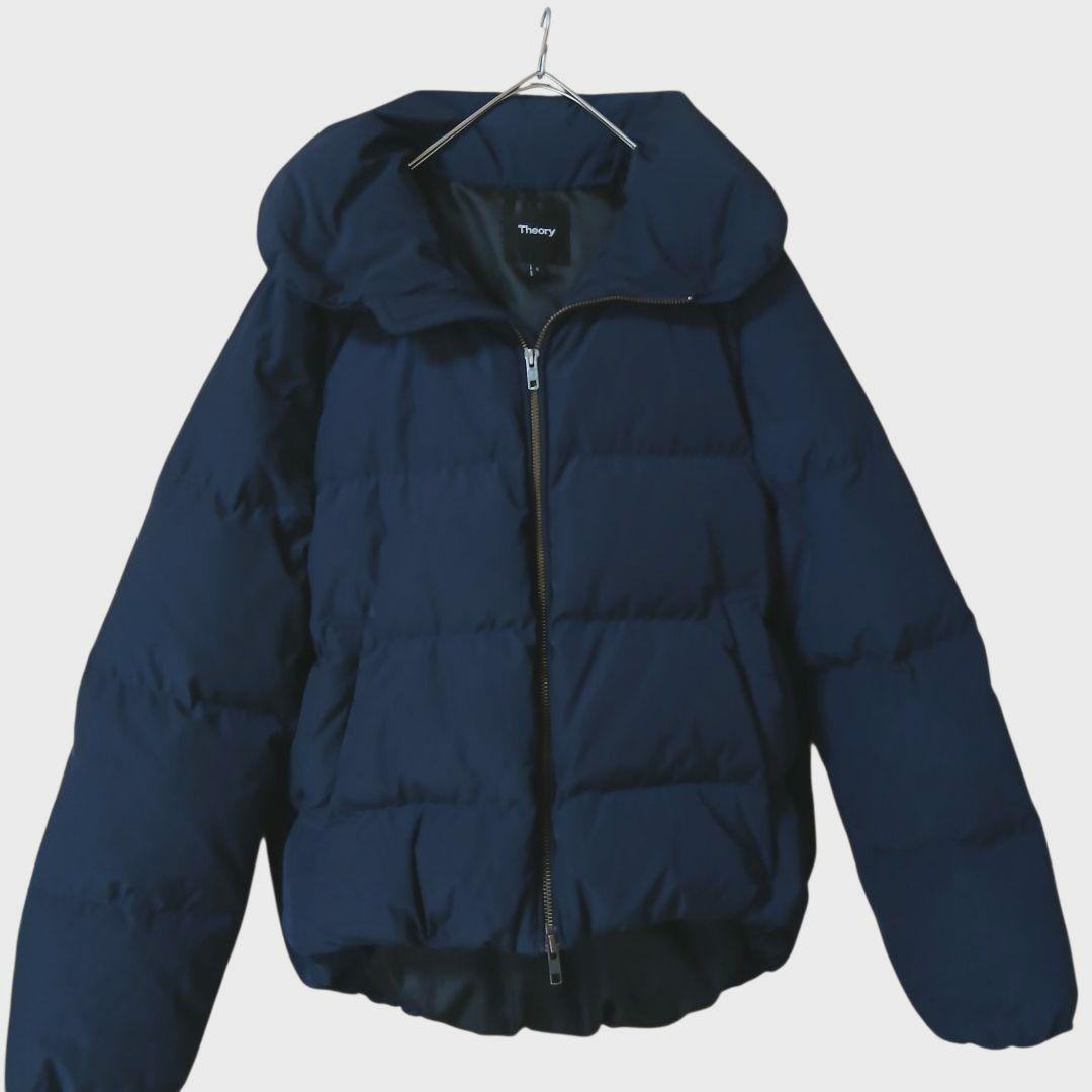 Theory】MOMO 現行タグ ショールカラー ダウンジャケット ネイビー