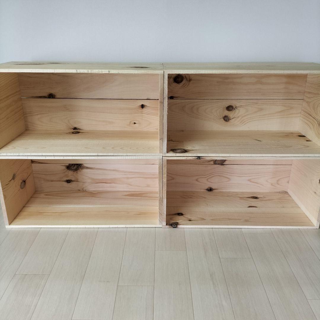 《持ち手無しりんご箱》6箱セット★収納 木箱 本棚 北欧 インテリア DIY