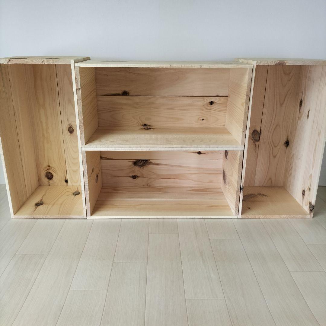 《持ち手無しりんご箱》6箱セット★収納 木箱 本棚 北欧 インテリア DIY