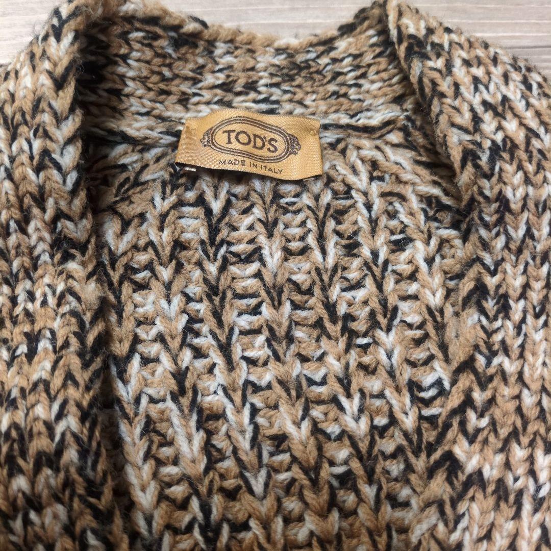 YM/1393 TOD'S メンズ カーディガン セーター Mサイズ ブラウン系