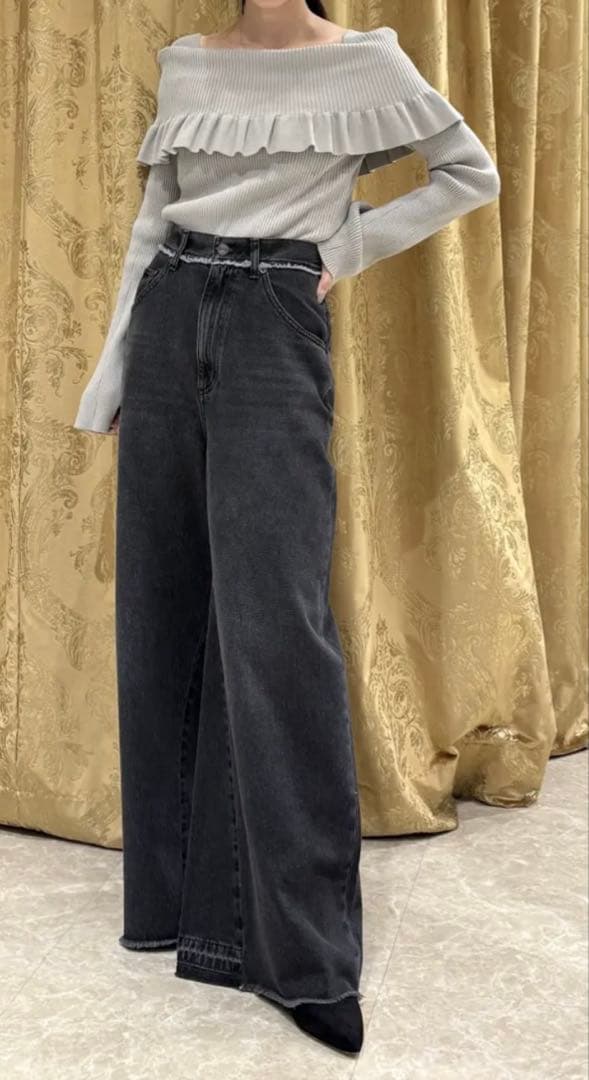 ☆hazhaz☆《タグ付き》グレースコンチネンタル バギーデニム 36