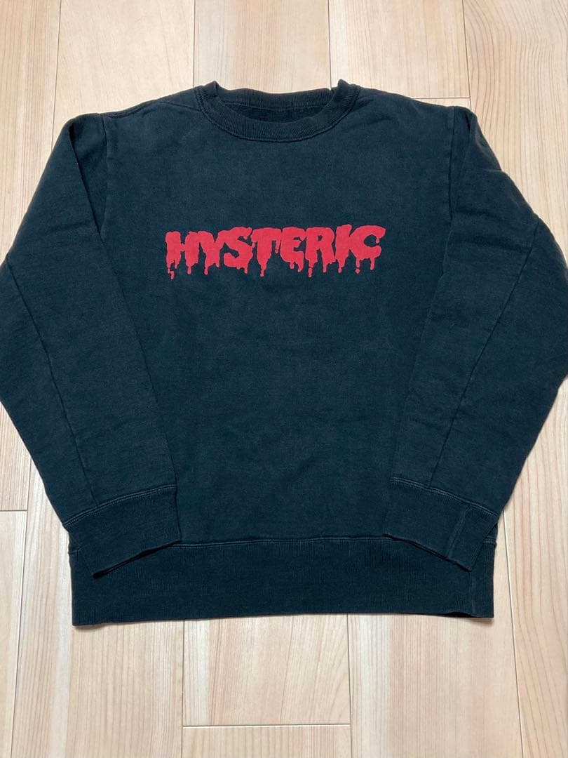 90s ヒステリックグラマー ロゴスウェット ブラック - メルカリ