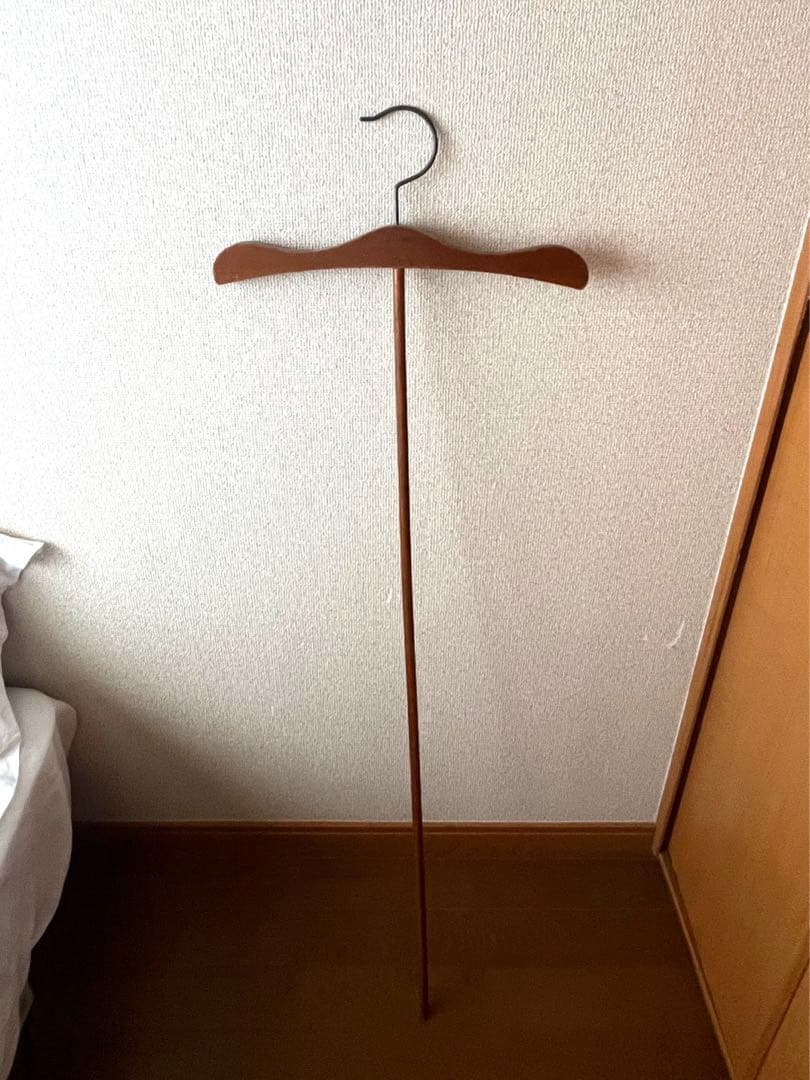 ヴィンテージ長い柄の木製ハンガー インテリアディスプレイ店舗什器