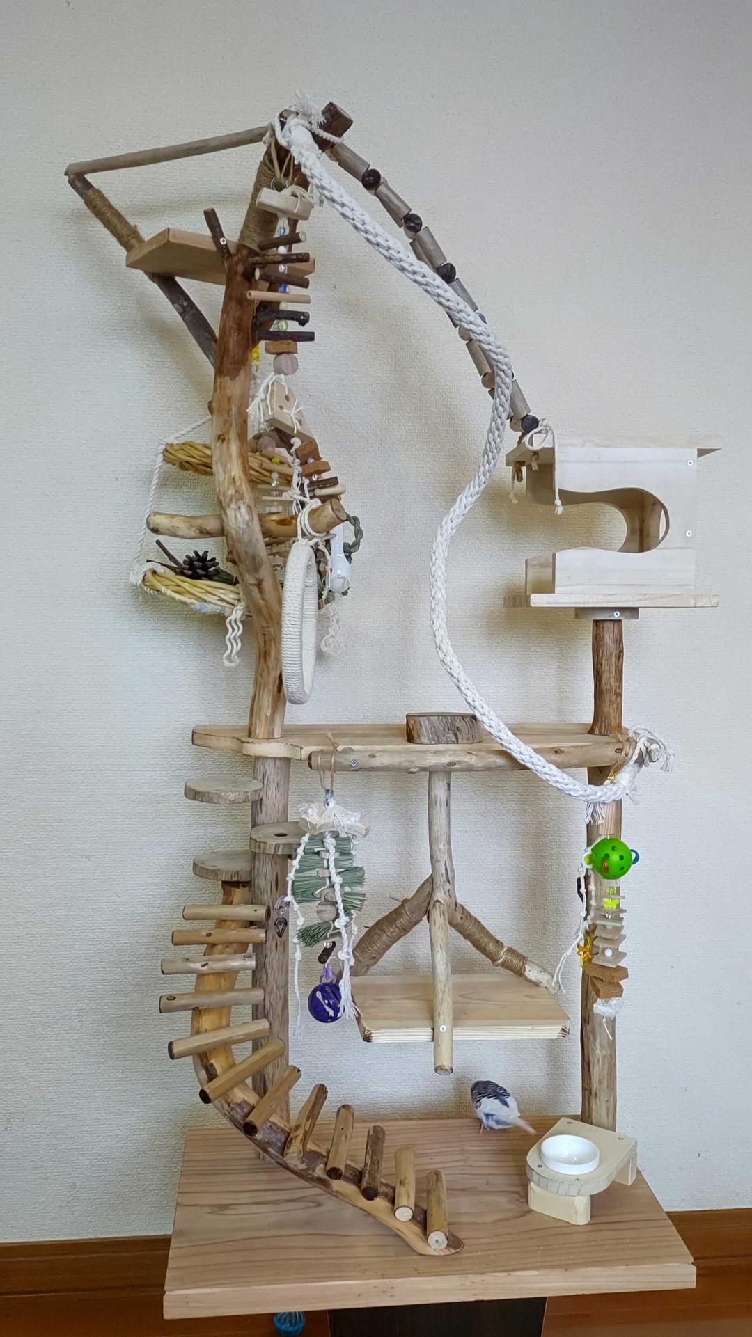 バードアスレチック3 way♪ ハンドメイド♪ バードジム インコ