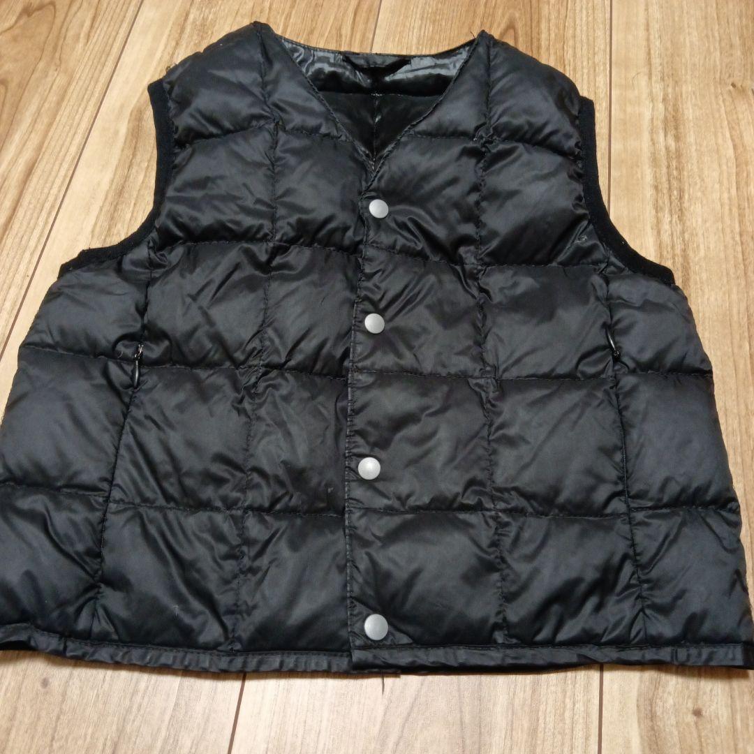 最終値下げ！TAION タイオン ブラック ダウンベスト 100cm - メルカリ
