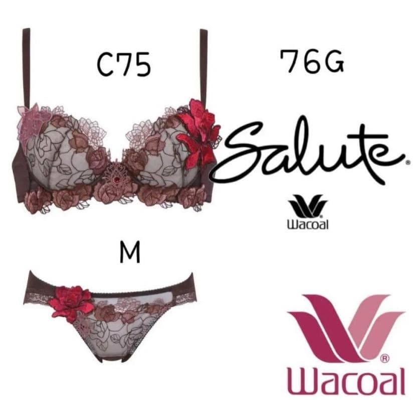 ❤ワコール サルート❤ 76G ブラジャーC75・ショーツMセット - メルカリ