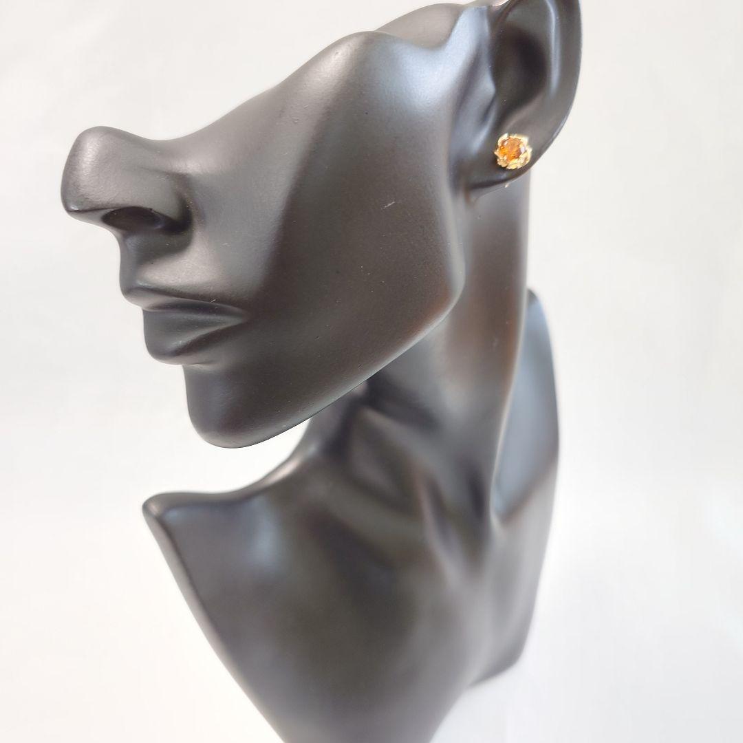 美品】ティファニー K18YG シトリン ピアス 片耳用 6679