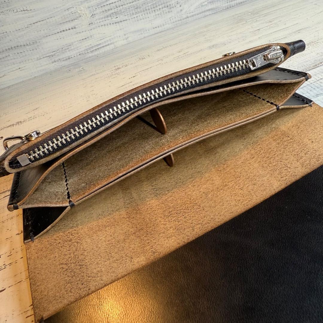 トラッカーウォレット ロング 3層】 ホースバット シルバー TALON