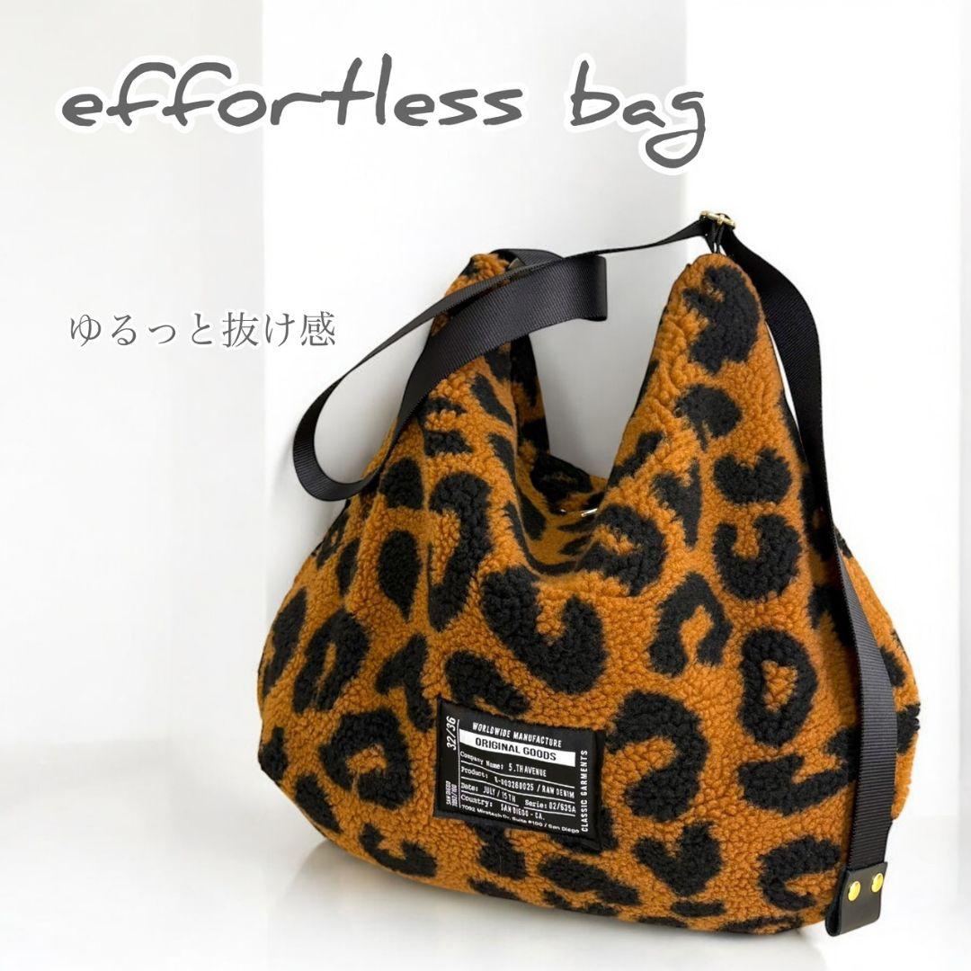 ゆるっと抜け感バッグ／レオパボアbrown REAL STYLE ショルダーバッグ スマホショルダー レディース ポーチ