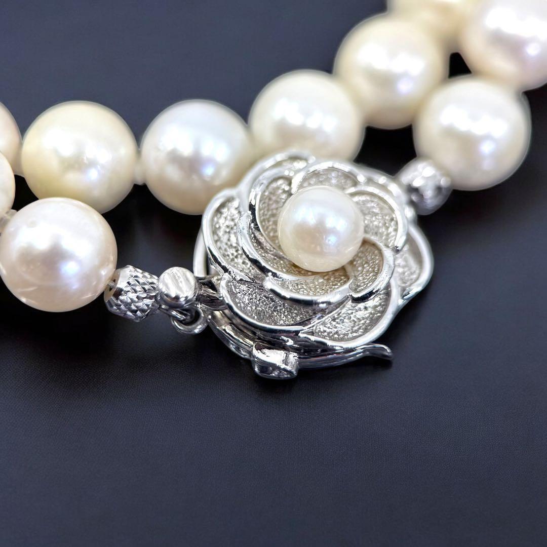 【高島屋購入品】アコヤ　パール　本真珠　ネックレス　シルバー　大珠　8.5mm