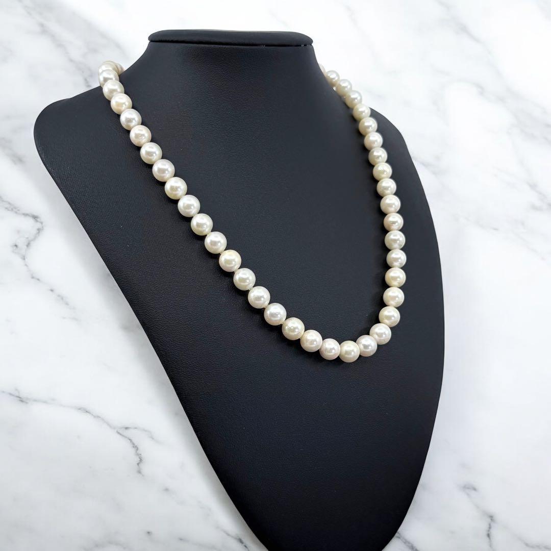 【高島屋購入品】アコヤ　パール　本真珠　ネックレス　シルバー　大珠　8.5mm