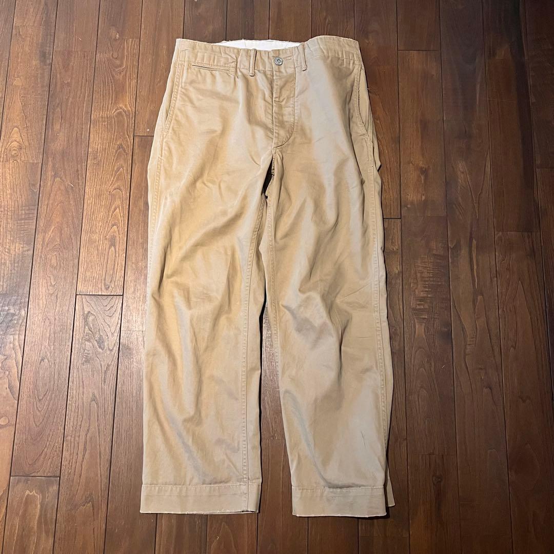 RRL ビームスプラス別注 VH-63 w29ベージュ チノパン ボタンフライ