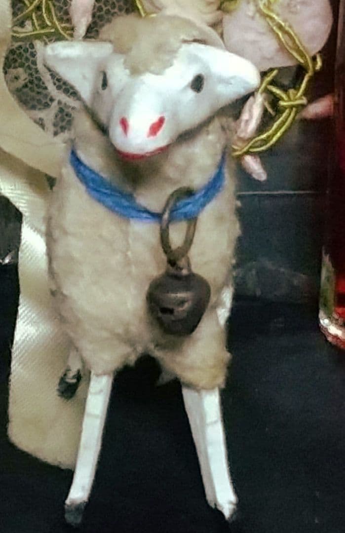 ❀ジャーマン/フランス アンティーク 鈴付きシープ/ひつじ♪クレッシュ