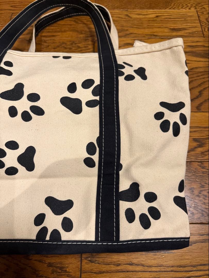 ☆90s数量限定 エルエルビーントートバッグ レア 足跡 肉球/手形