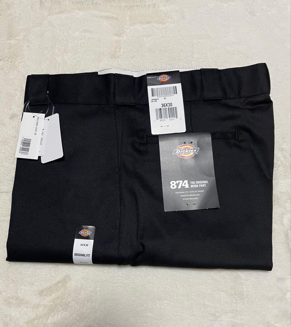 36 ブラック HTC ディッキーズ 874 ワークパンツ スタカリ キムタク着