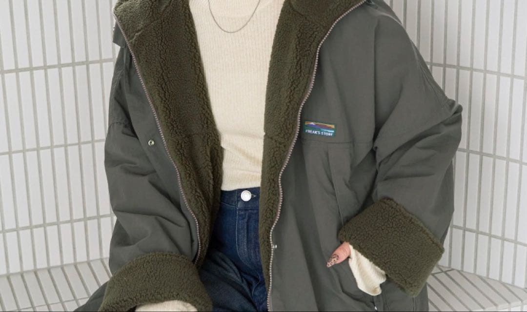 本日値下げ　FREAK'S STORE ボアリバーシブルフーディー 冬アウター FREAK'S STORE｜FREAK'S STORE OUTDOORS ボア リバーシブル フーディー