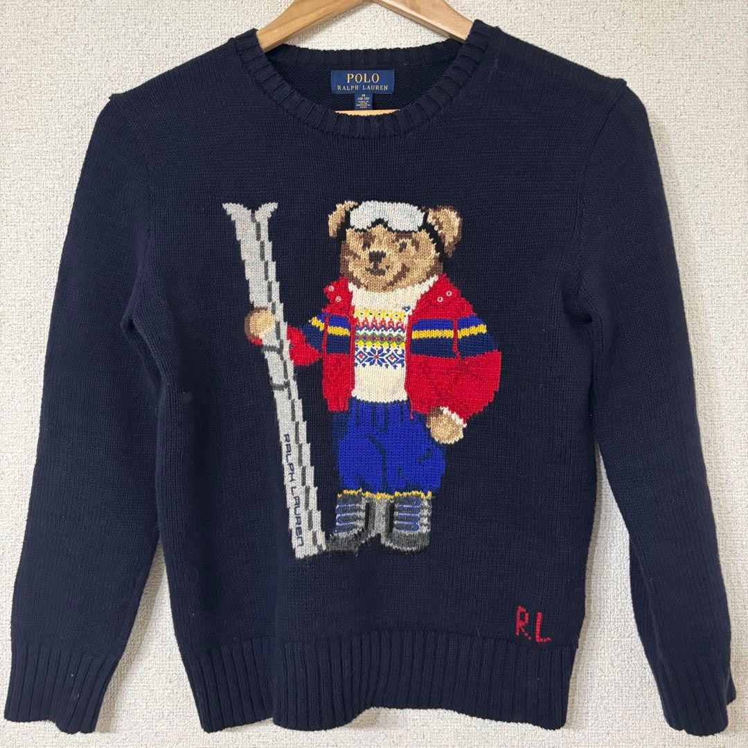 Ralph ポロベアキッズセーター　レディースS相当 POLO RALPH LAUREN - ポロ ラルフローレン キッズ ポロベア ニット
