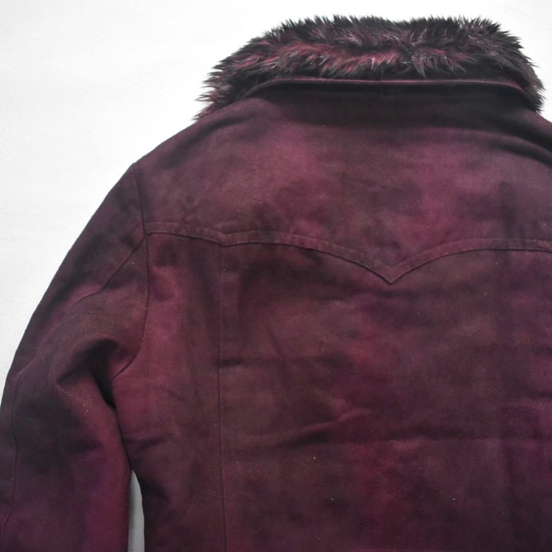 00s TORNADO MART grunge suede fur jacket - メルカリ
