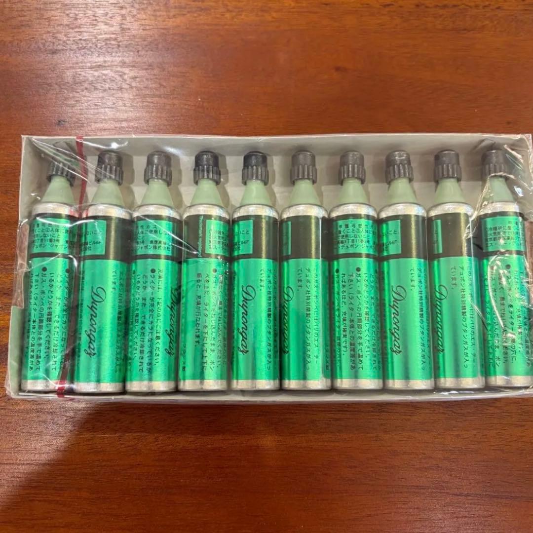 未使用】 S.T.Dupont デュポン純正 緑ガス ガスボンベ 10本セット