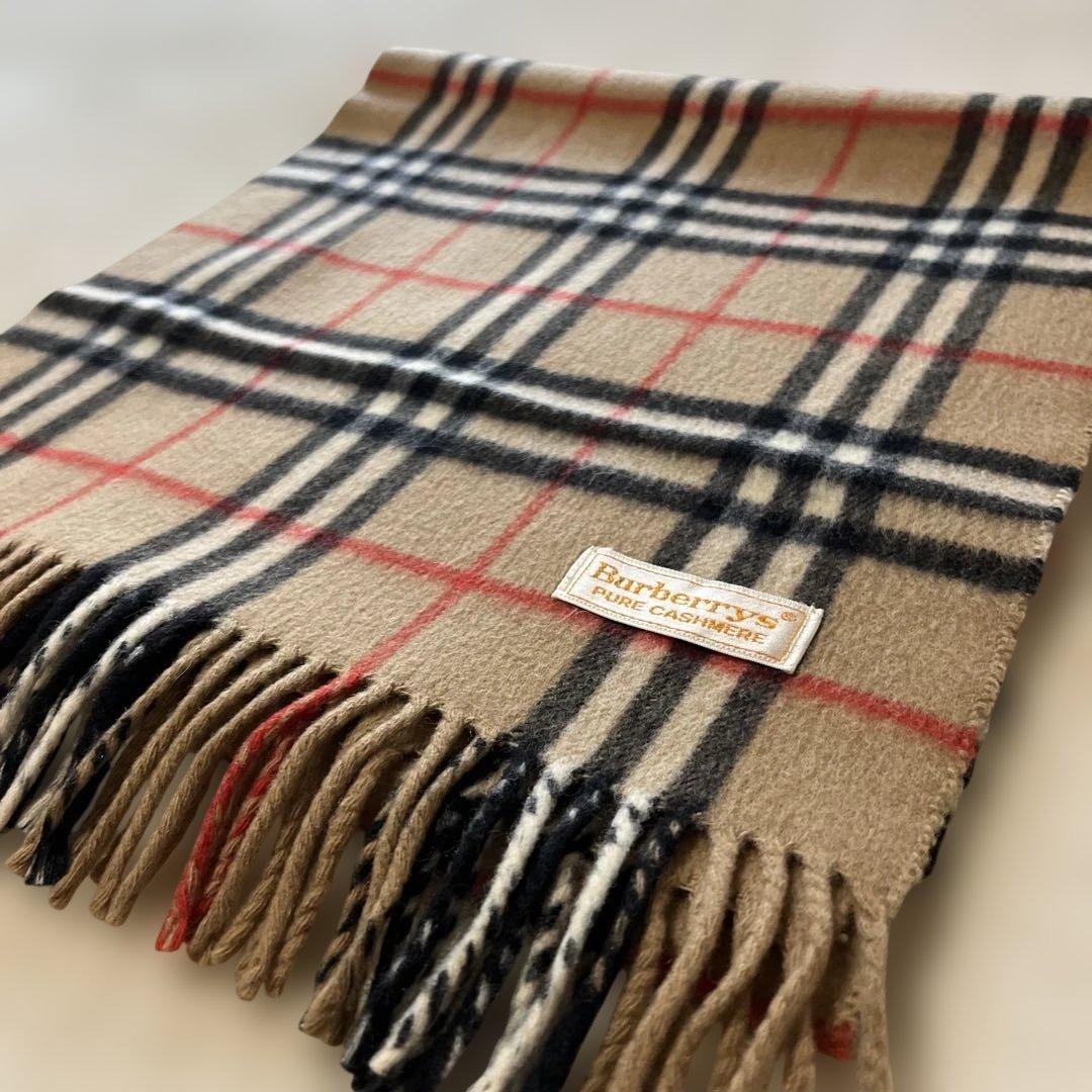 極美品✨バーバリー カシミヤ100 ノバチェック マフラー
