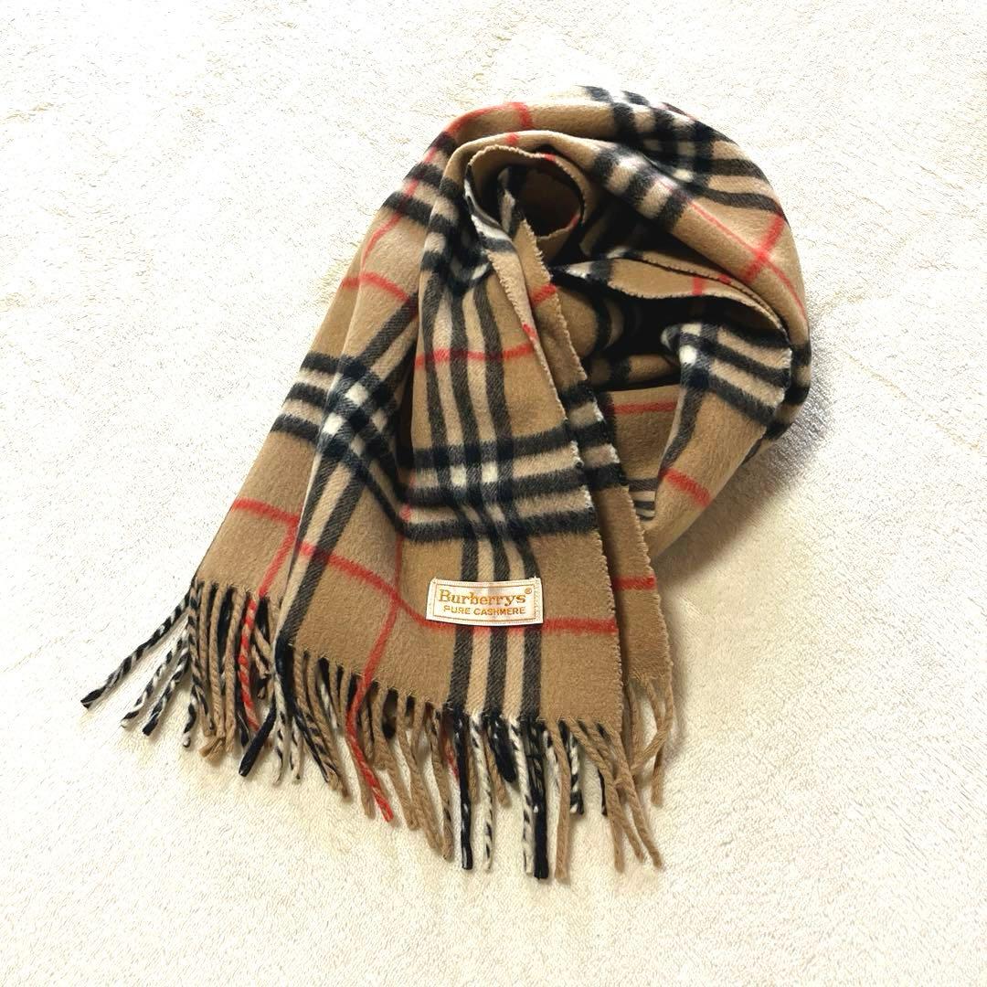 極美品✨バーバリー カシミヤ100 ノバチェック マフラー