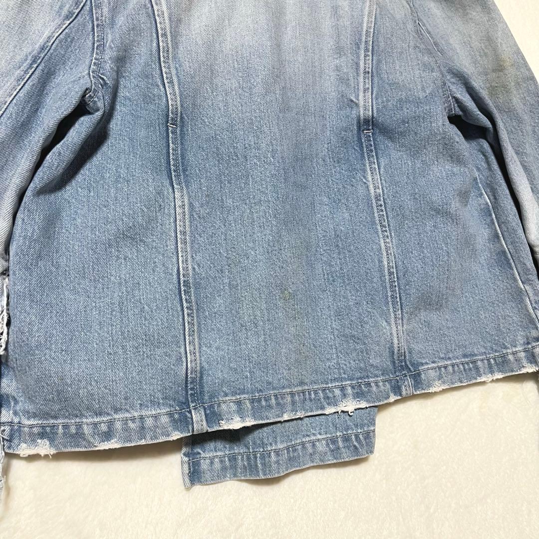 【UN3D】希少品✨アシンメトリーデニムジャケット ダメージ加工 石原さとみ着用
